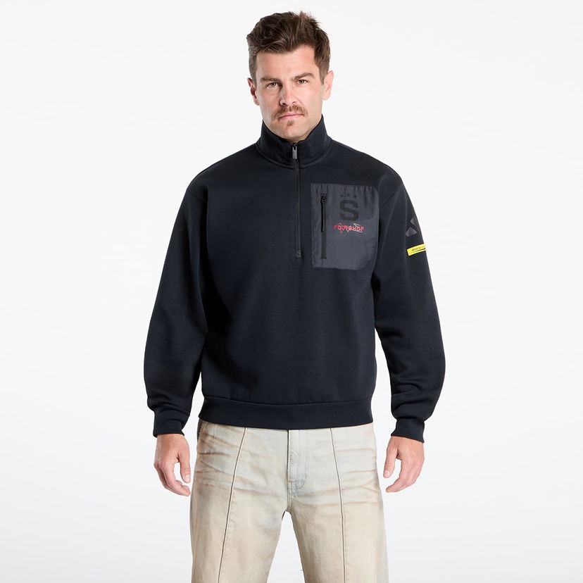 Sweatshirt adidas Performance adidas x Footshop x Sparta 1/4 Zip Sweatshirt Svart | FTSHP_491