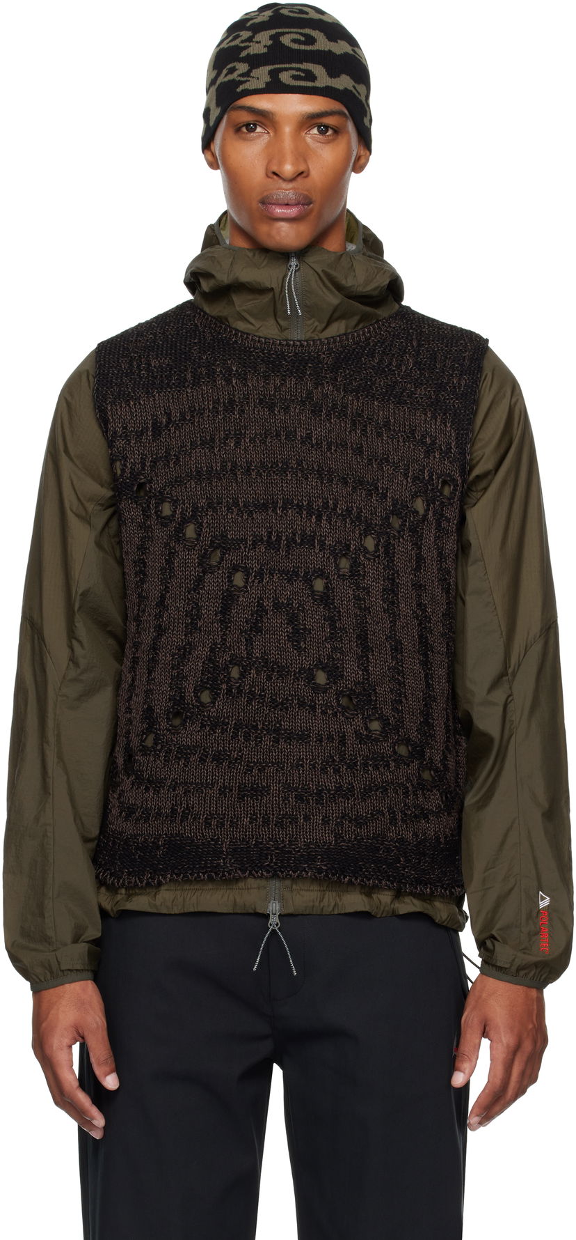 Väst ROA ROA Vortex Crewneck Vest Grön | RBMW0374YA41
