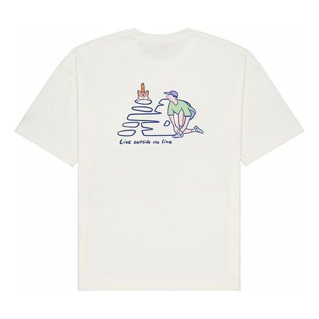 T-shirt New Balance Illustration Graphic T-Shirt Vit | NEE26041-IV