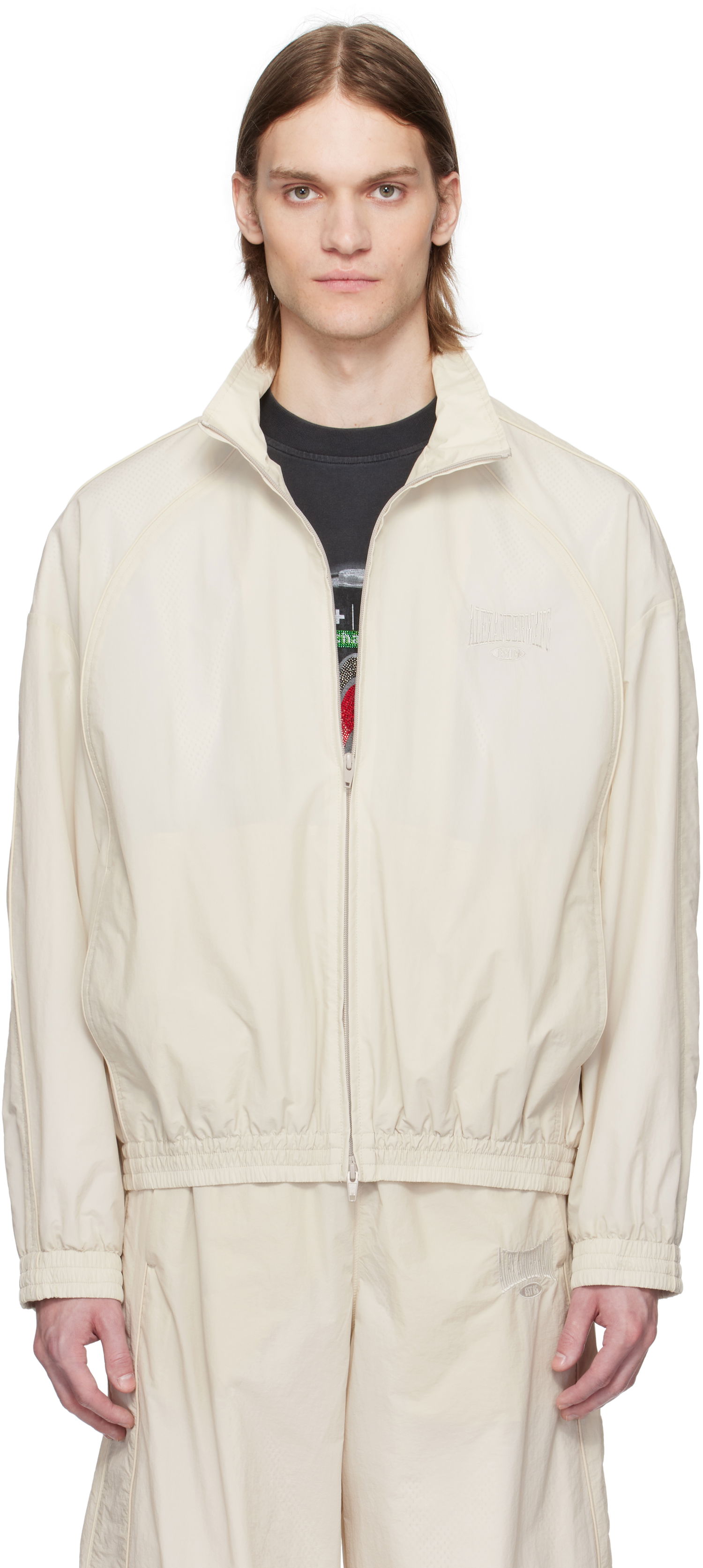 Vindjacka Alexander Wang Alexander Wang Track Jacket Beige | UWC2252059, 0