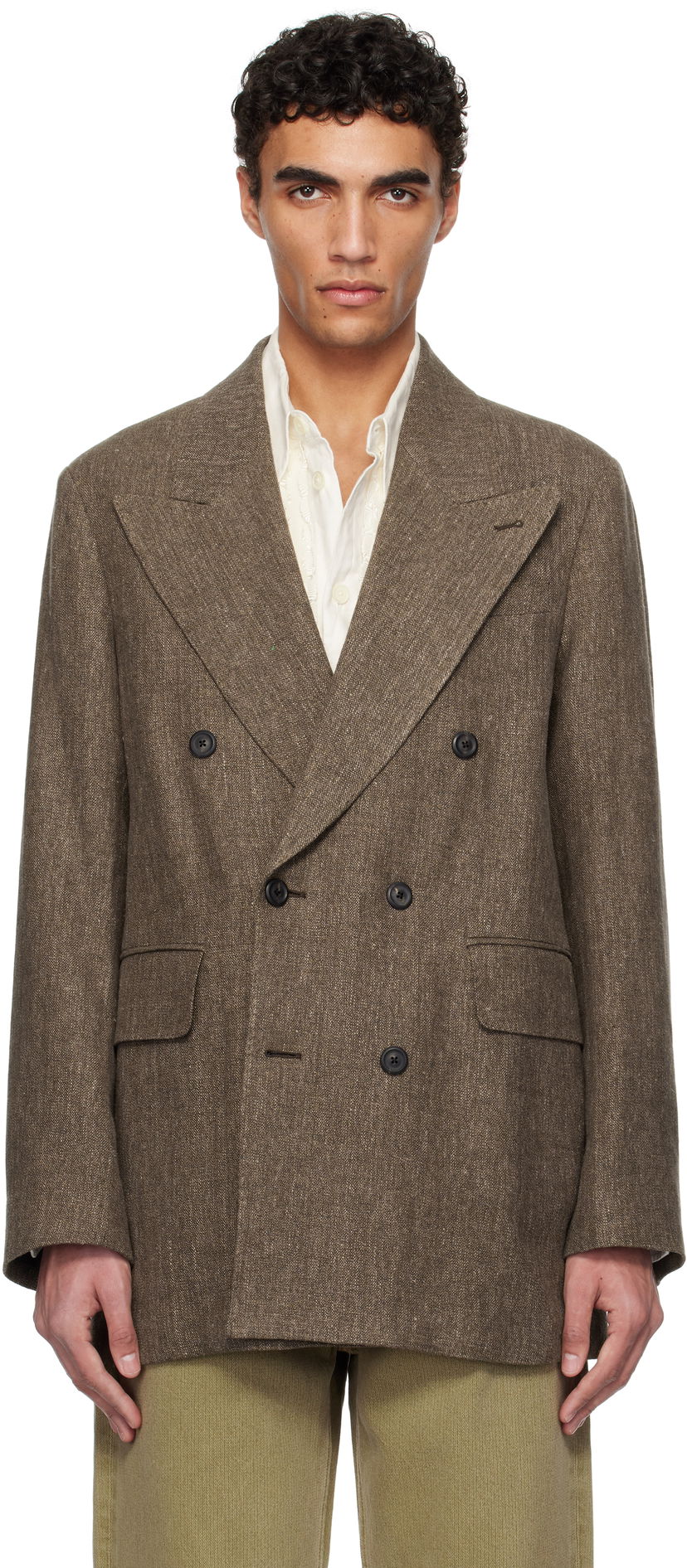 Jacka OUR LEGACY Our Legacy Sharp Double-Breasted Blazer Brun | M2250STC