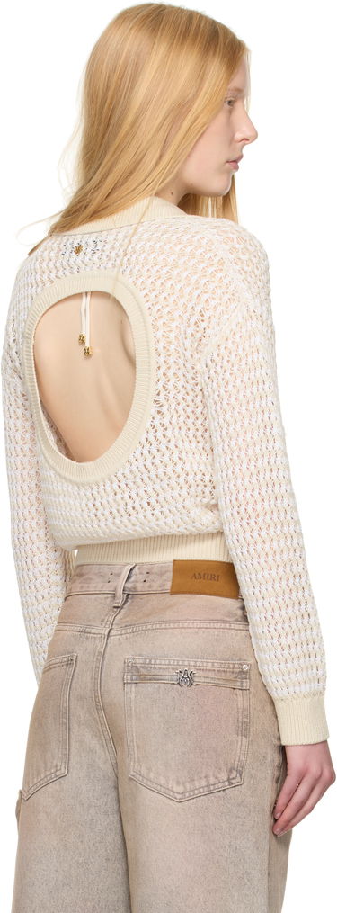 Polotröja AMIRI AMIRI Open Back Crochet Polo Beige | AWKNPO1026, 2