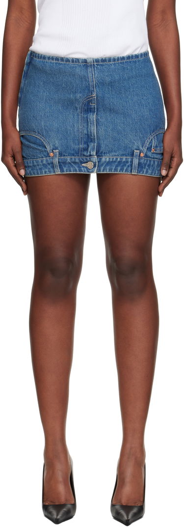 Kjol VETEMENTS Vetements Upside-Down Denim Miniskirt Blå | WH76DK007VB, 0
