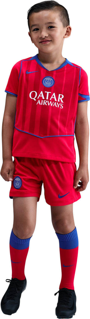 Träningsoverall Nike Dri-FIT Paris Saint-Germain Stadium 3rd Jersey Set 2025/26 Little Kids Röd | hm4137-680, 3