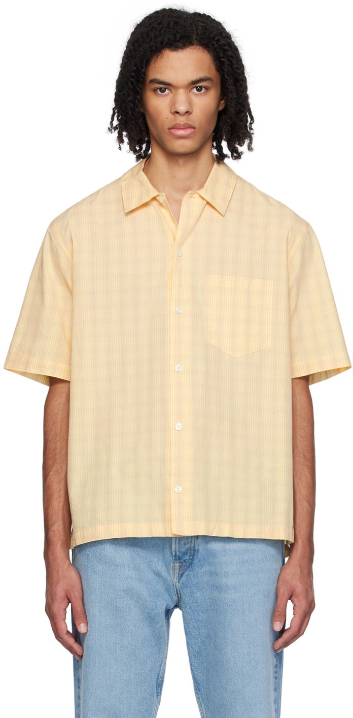 Skjorta Samsoe Samsoe Samsøe Samsøe Saayo P Short Sleeve Shirt Gul | M24100054, 0