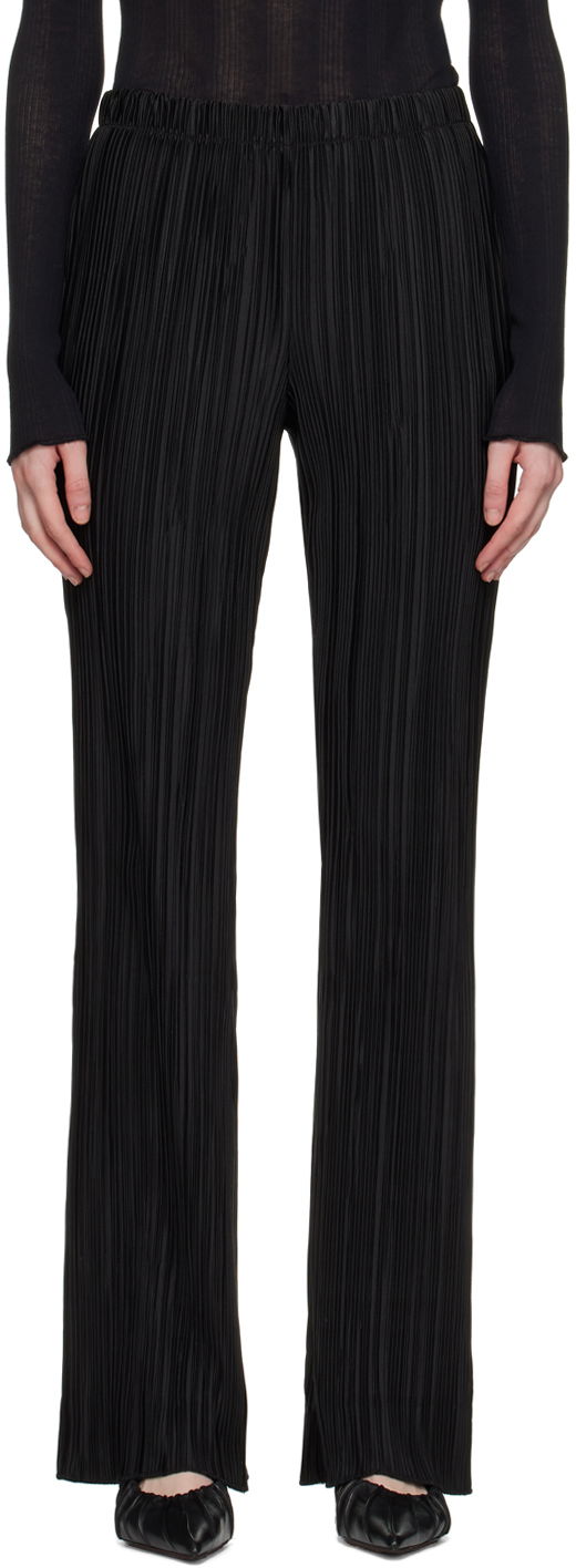 Byxor Anine Bing Anine Bing Women's Billie Pleated Trousers Svart | A-03-3148-000