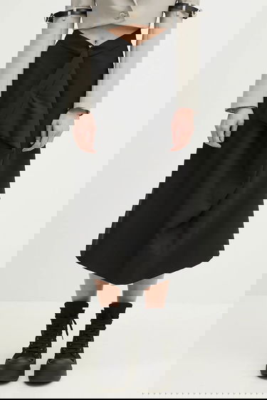 Kjol KENZO Kenzo Midi A-Line Draped Skirt Svart | FF52JU3149RA.99, 0