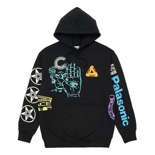 Sweatshirt Palace Palace X Cannondale Graffiti Print Hoodie Svart | P21CHD001, 0