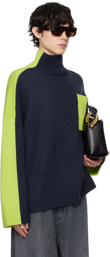 Sweater JW Anderson JW Anderson Dual Tone Turtleneck with Patch Pocket Grå | KW1308-YN0367, 4