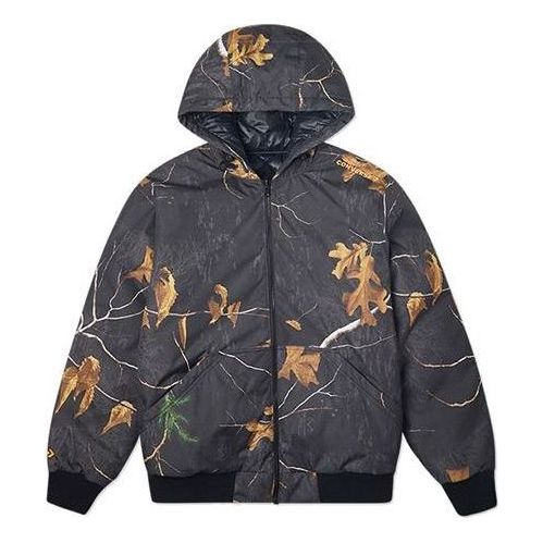 Pufferjacka Converse Reversible Leaves Printed Jacket Svart | 10020223A01