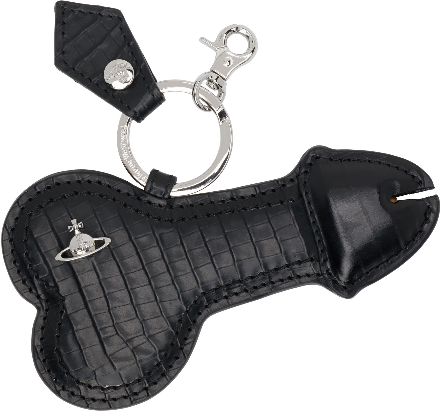 Nyckelringar Vivienne Westwood Vivienne Westwood Bell End Leather Keychain Svart | 8203012KU-L00C0-, 0