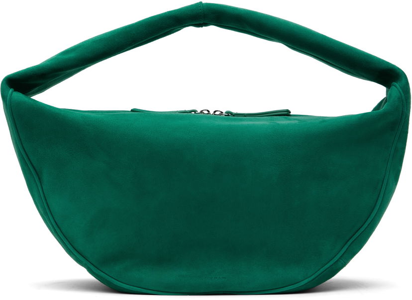 Axelväska BY FAR BY FAR Maxi Cush Suede Shoulder Bag Grön | MWBSB022KL007GR047PL
