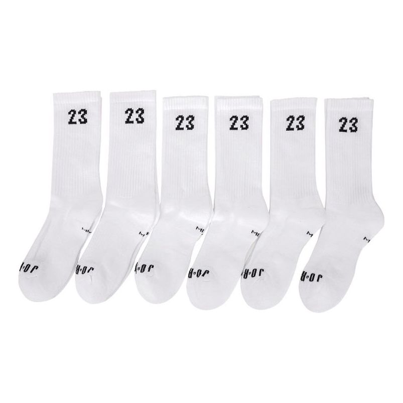 Strumpor Jordan Jordan Numeric Athleisure Socks 6 Pairs Vit | DH4287-100, 0