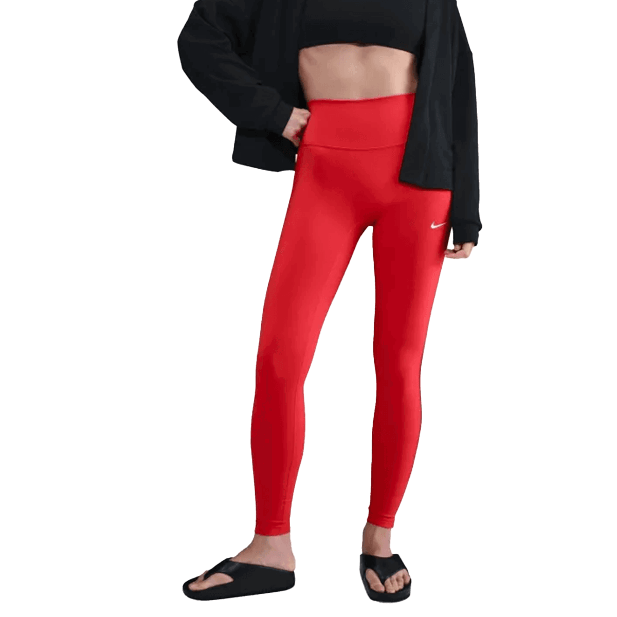 Damasker Nike ONE High-Rise Dri-Fit Glossy Tights Röd | IH4065-696, 0