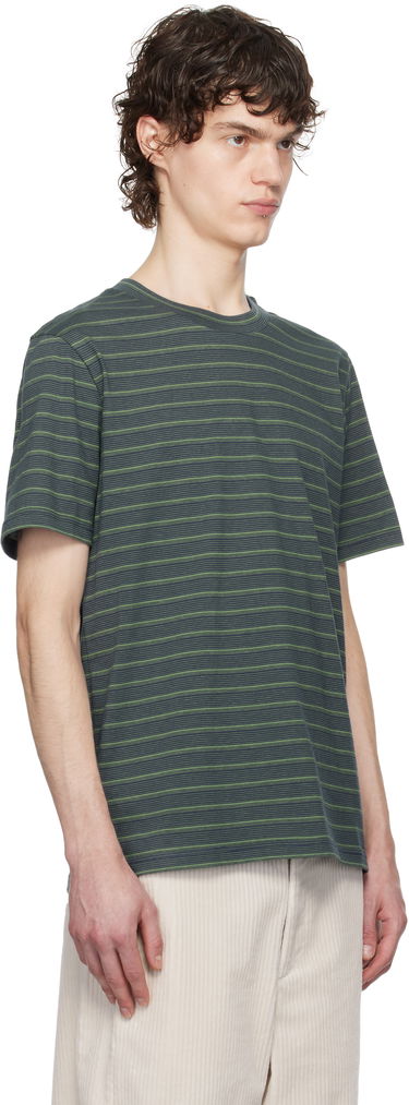 T-shirt A.P.C. A.P.C. Aymeric Striped T-Shirt Grön | COHGX-H26132, 1
