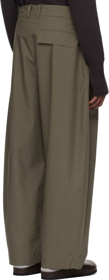 Byxor Studio Nicholson Studio Nicholson Yale Pleated Trousers Grön | YALE SNM - 788, 2