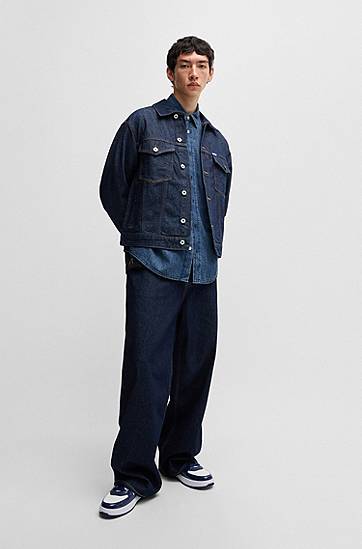 Skjorta BOSS Relaxed Fit Denim Shirt Blå | 50534162, 1