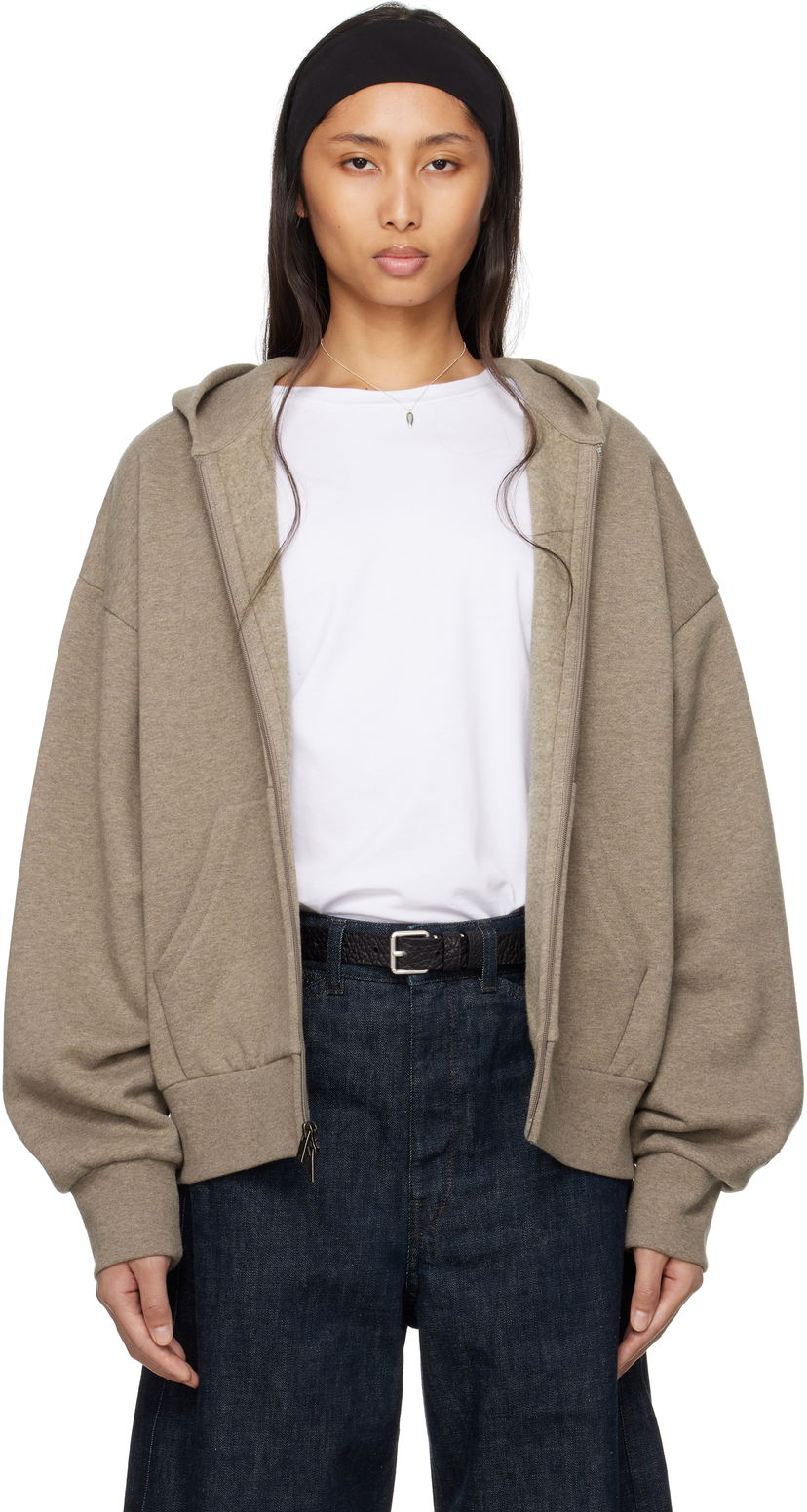 Sweatshirt Fear of God Fear of God ESSENTIALS Classic Full Zip-Up Hoodie Grå | 192AS254781F