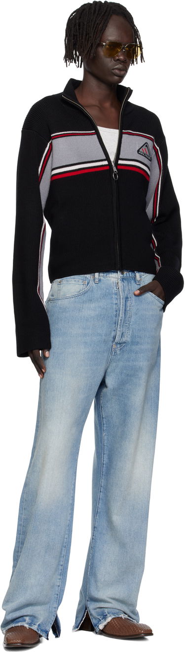 Sweatshirt Martine Rose Martine Rose Cropped Cable Zip-Up Sweatshirt Svart | 976YA09009, 3
