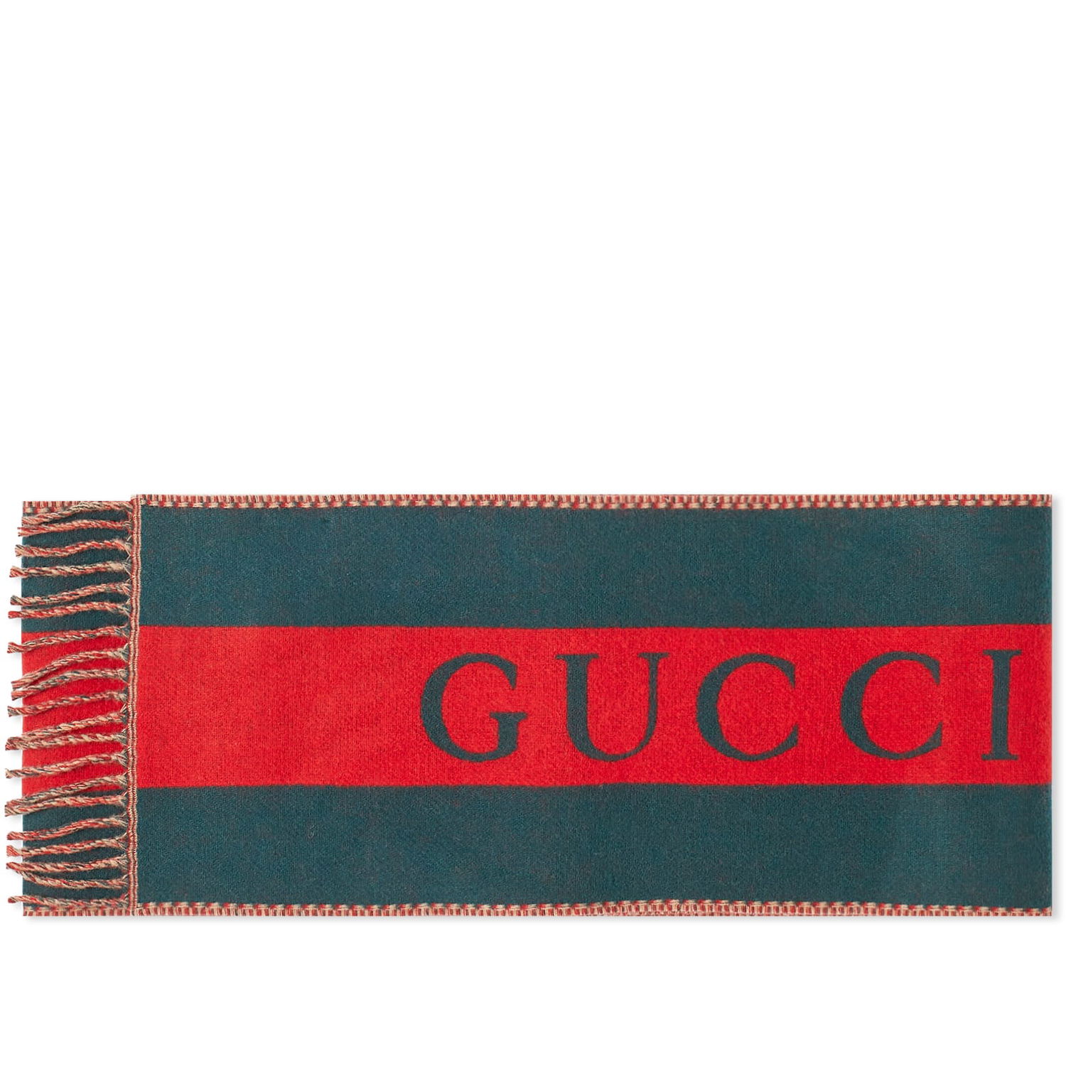 Halsduk Gucci Double Web Scarf Grön | 765626-4G200-3179, 0