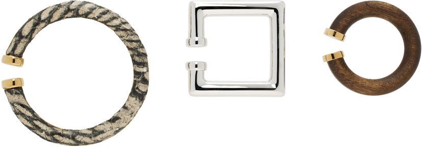 Örhängen Jacquemus Jacquemus La Croisière "The Ear Jewelry" Ear Cuff Set Brun | 25E251JW748-3233