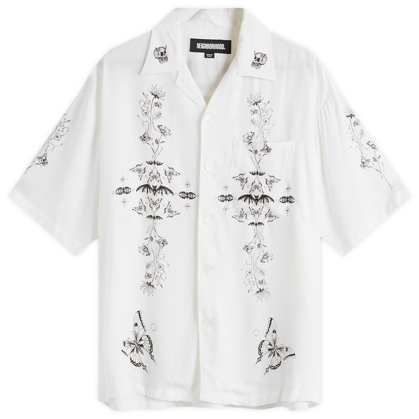 Skjorta Neighborhood Men's Hawaiian Shirt Large Vit | 241TSDWN-SHM01S-WHT