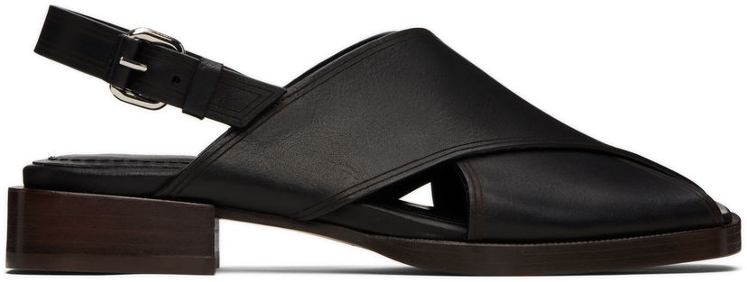 Tillbehör LEMAIRE Lemaire Cross Flat Sandals Svart | FO0162 LL0122