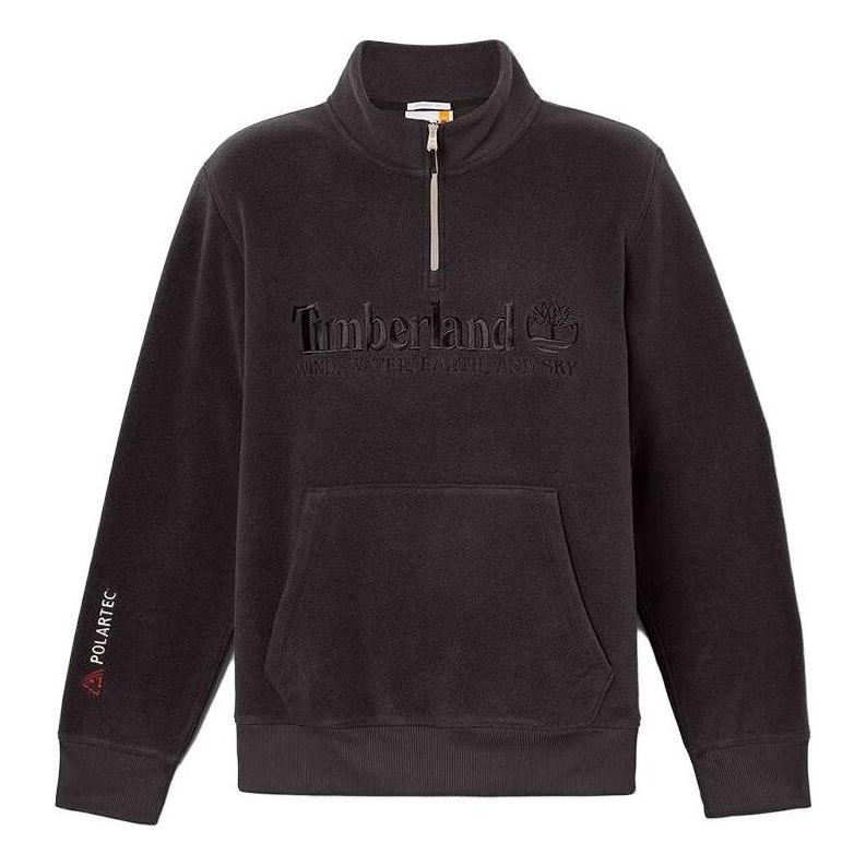 Sweatshirt Timberland Linear Logo Quarter Zip Sweatshirt Svart | A2NRK-001