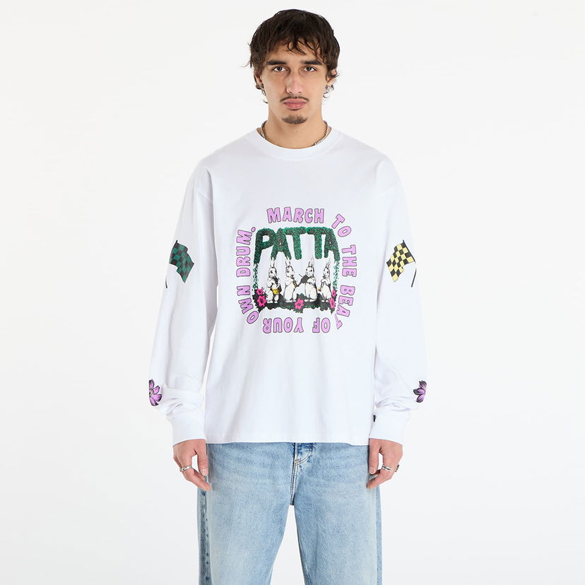 T-shirt Patta Patta Own Your Own Mind Graphic Long Sleeve T-Shirt Vit | POC-AW25-1000-299-0007-002