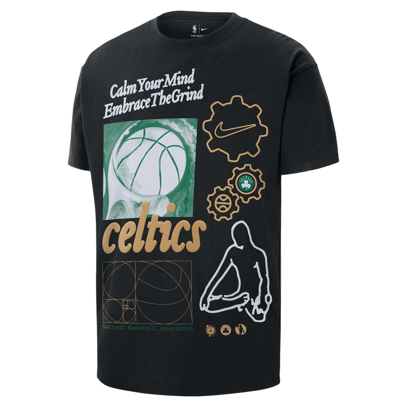 T-shirt Nike NBA Max90 Boston Celtics Courtside T-Shirt Svart | HQ0626-010