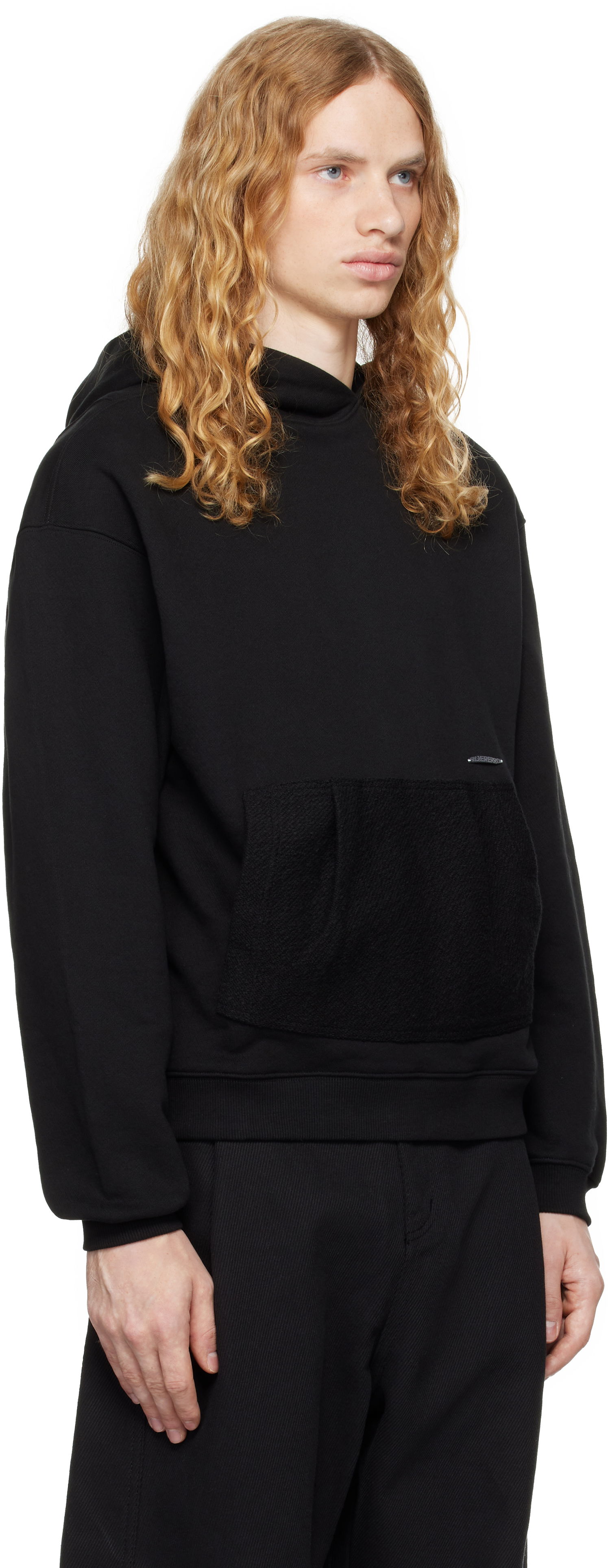Sweatshirt ADER ERROR Black Patch Pocket Hoodie Svart | BN01FWHD0106BK, 1