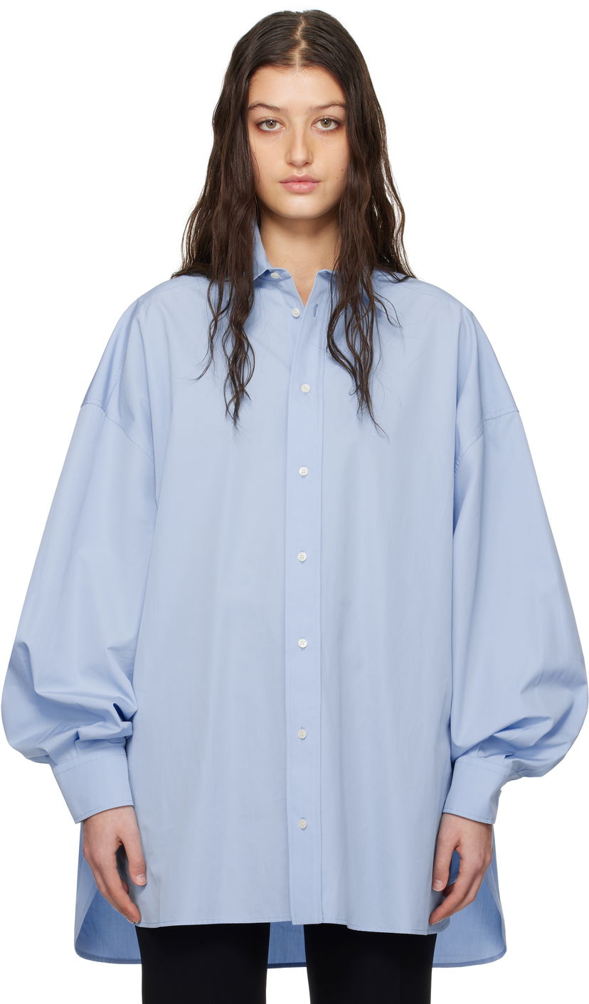 Skjorta WARDROBE.NYC Oversize Shirt Minidress Blå | W1085R17