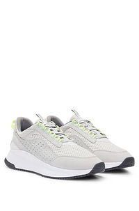 TTNM EVO Suede, Leather and Mesh Ribbed Sole Trainers