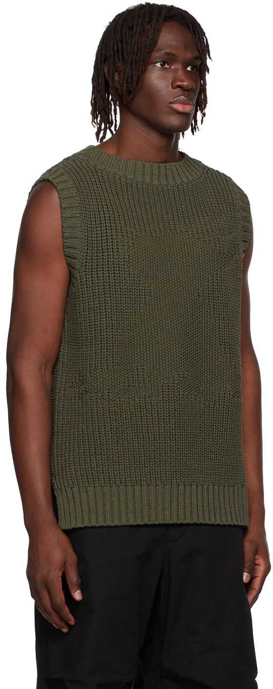 Sweater We11done We11done Knitted Cotton Vest Grön | WD-KV1-22-607-U-KK, 1