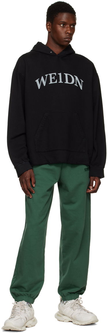 Sweatshirt We11done Distressed Hoodie Svart | WD-TH3-22-716-U-BK, 3