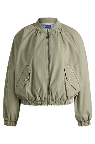 Bomberjacka BOSS HUGO Paper-Touch Cotton Bomber Jacket Grön | 50536970, 0