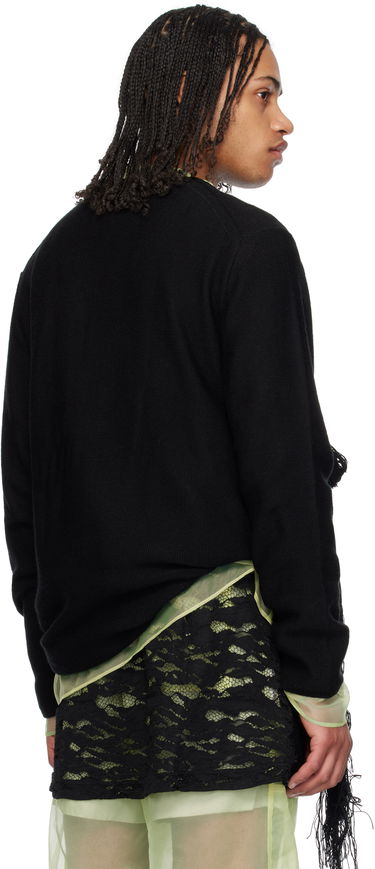 Sweater Comme des Garçons CDG Homme Plus Worsted Wool Knotted Tassel Sweater Svart | PO-N002-051, 2