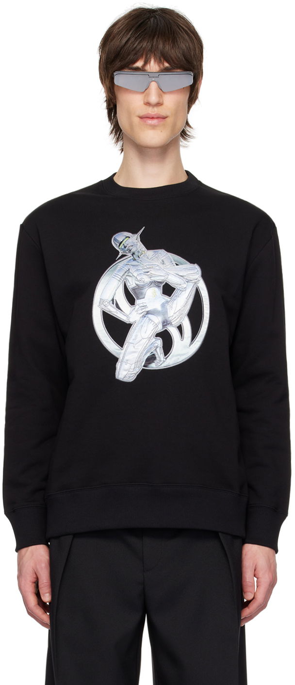 Sweatshirt Stella McCartney Stella McCartney Graphic Print Sweatshirt Svart | 6J02863SPY80