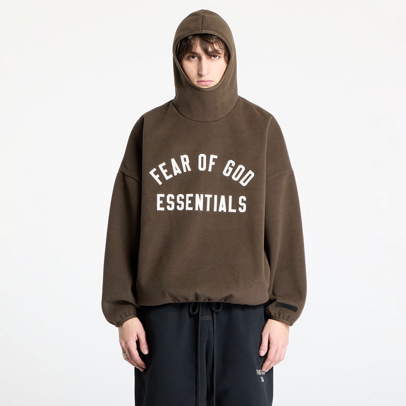 Sweatshirt Fear of God Essentials Brushed Hoodie Brun | 202HO246415F-020
