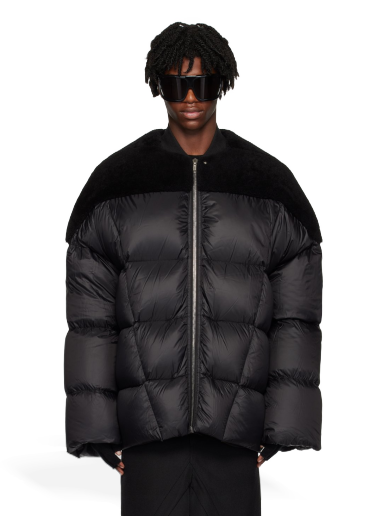 Jacka Rick Owens Flight Shearling Down Jacket Svart | RU02C7788 LSHON3