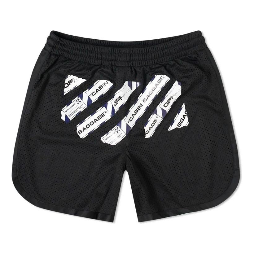 Shorts Off-White Off-White c/o Virgil Abloh Rubber Strap Mesh Casual Shorts Svart | OMCI005S201010031088