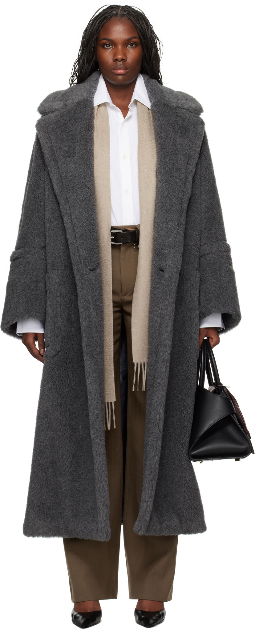 Rockar Max Mara Max Mara Kadiak Teddy Coat Grå | 2421016313600 MM10502