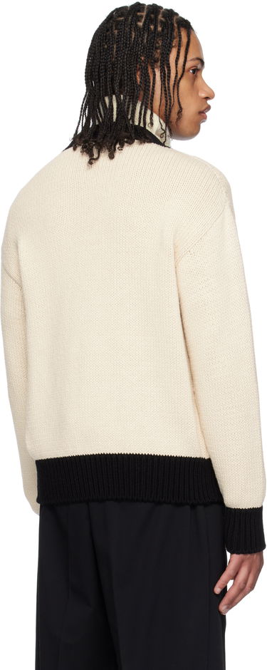 Sweater Moncler Moncler Genius x FRGMT Hiroshi Fujiwara Embroidered Cotton Cardigan Beige | K109U9B00001M5206, 2