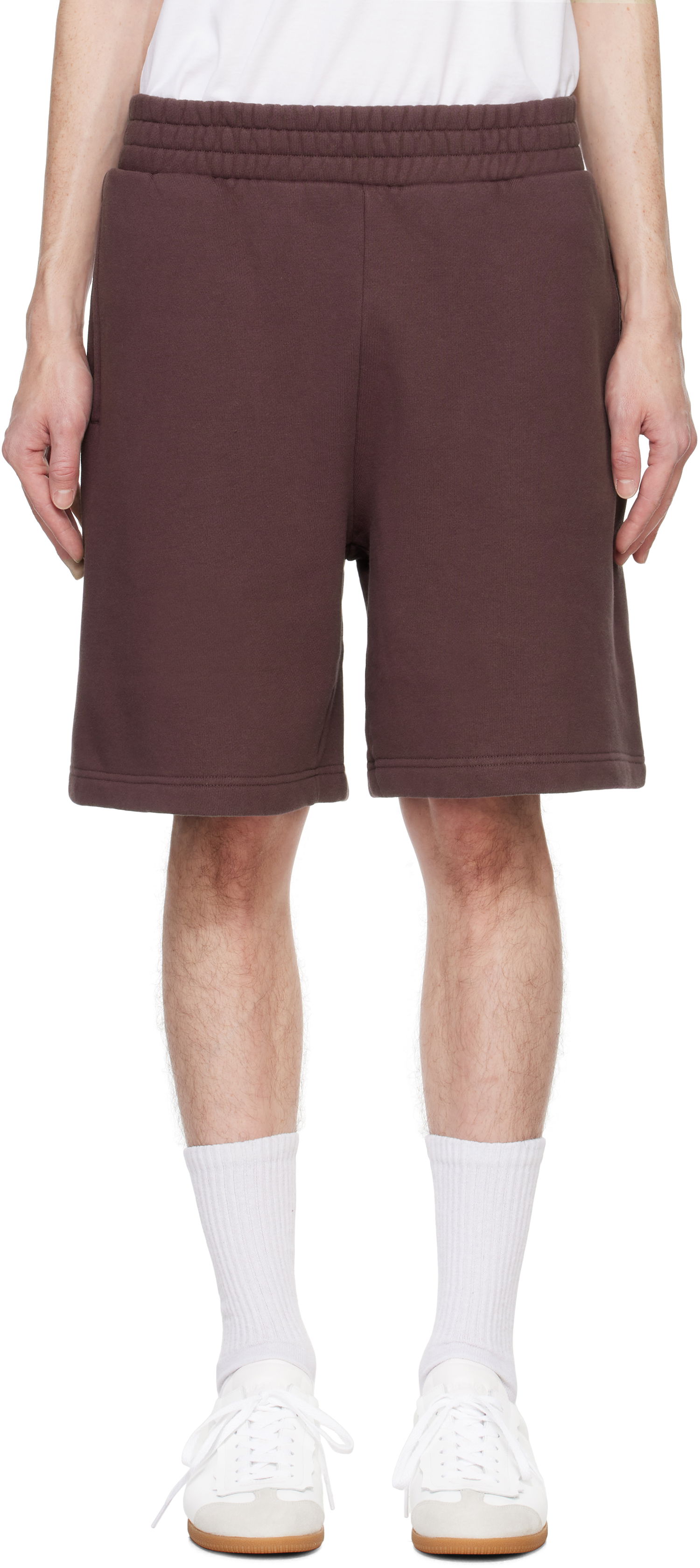 Shorts Palm Angels College Sweat Shorts Brun | PMCI020F24FLE0012918, 0