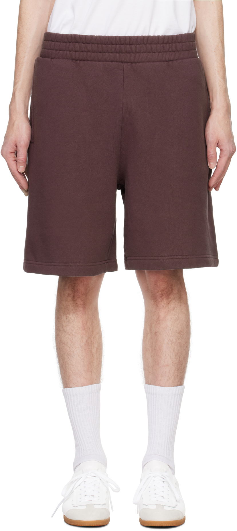 Shorts Palm Angels College Sweat Shorts Brun | PMCI020F24FLE0012918