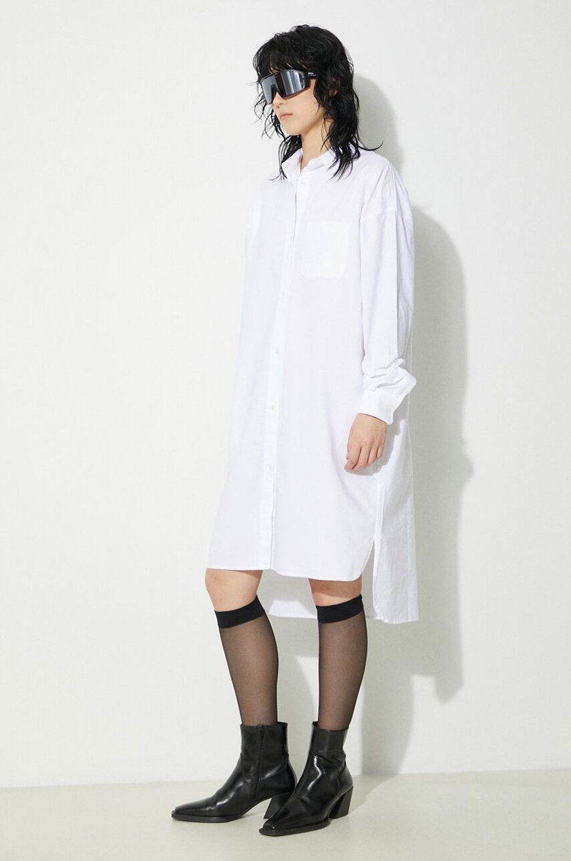 Klä Fiorucci Fiorucci Oversize Midi Shirt Dress Vit | W01FPDSH063CO01WH01