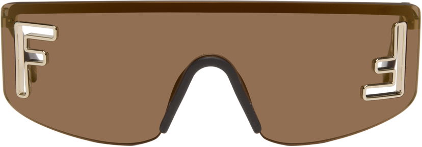 Solglasögon FENDI 'FF' Squared Sunglasses Brun | FE40168UW0032G 192337229985