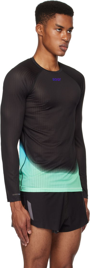 T-shirt Soar Running Soar Running Race Base Layer T-Shirt Svart | SBL2M-BLK/BLU, 1