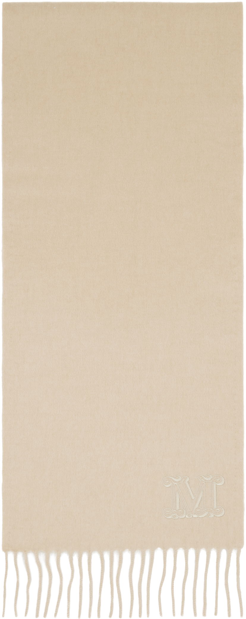 Halsduk Max Mara Max Mara Clara Scarf Beige | 2524546322600