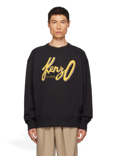 Sweatshirt KENZO Paris Archive Logo Svart | FD65SW0884MB